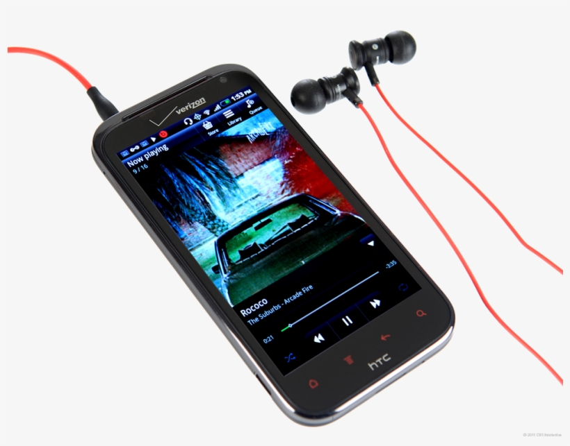 mobile phone with earphones