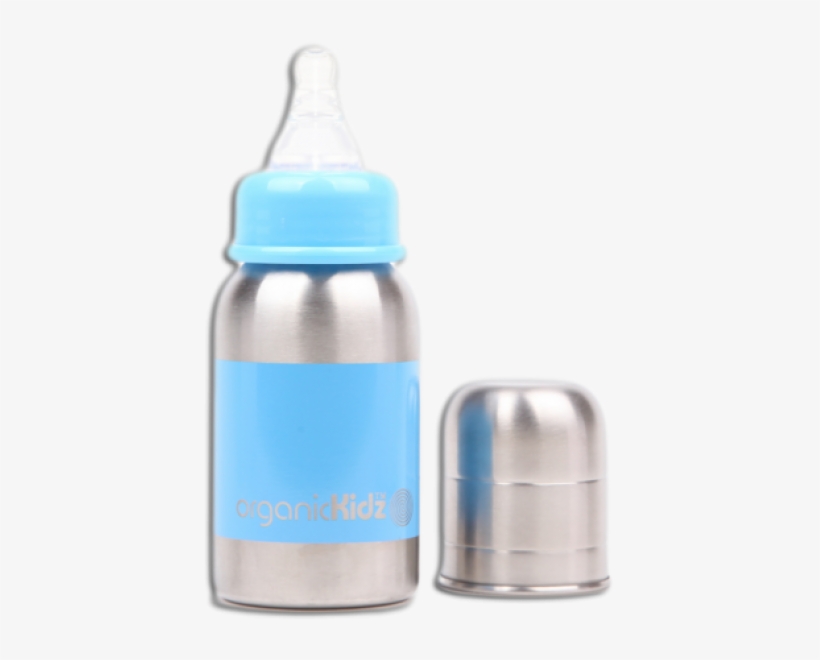 More Views - Baby Milk Bottle Steel, transparent png #7901666