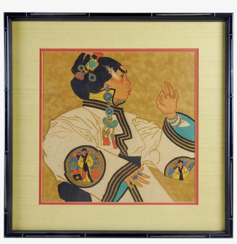 Daniel Groesbeck Tibetan Temple Dancer Serigraph Artifax - Painting, transparent png #7902283