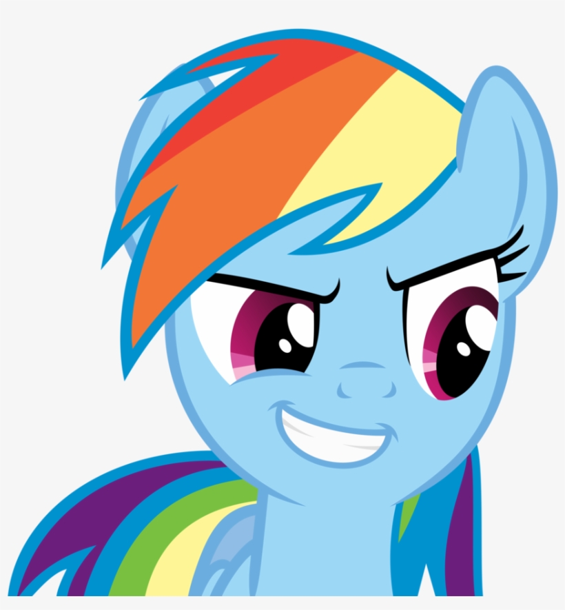 Rainbow Dash Awesome Face By Angel The Bunny - Mlp Rainbow Dash Face, transparent png #7902285