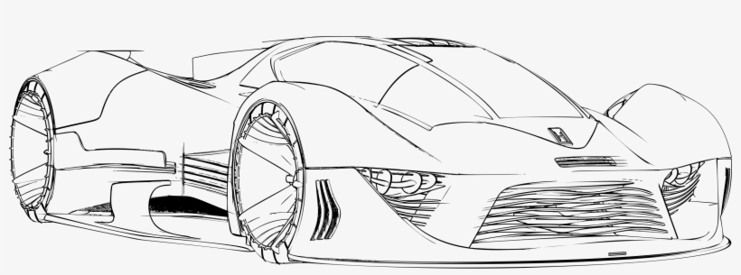 Big Image - Hyper Car Sketch, transparent png #7902912