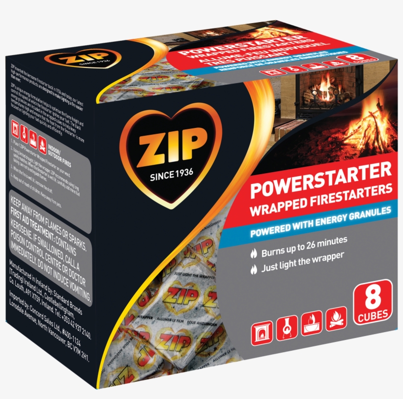 Zip Powerstarter Wrapped Firestarter - Zip Firelighters, transparent png #7903013