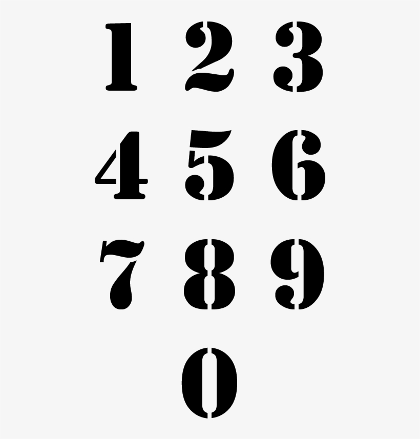 Cijfers - Google Zoeken - Stencil, transparent png #7903126