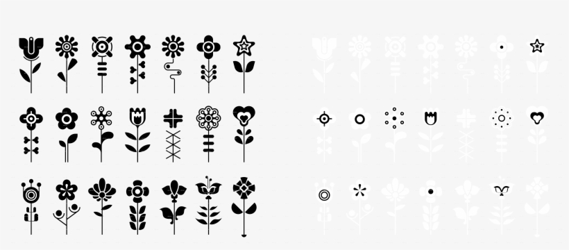 Flower Collection Bw, transparent png #7903314