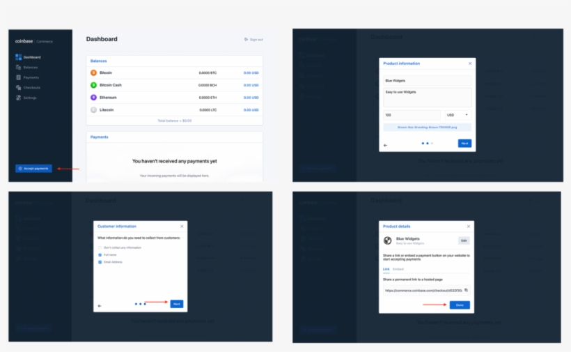 Adding The Coinbase Commerce Button To Your Website - Coinbase Commerce Screens, transparent png #7904469