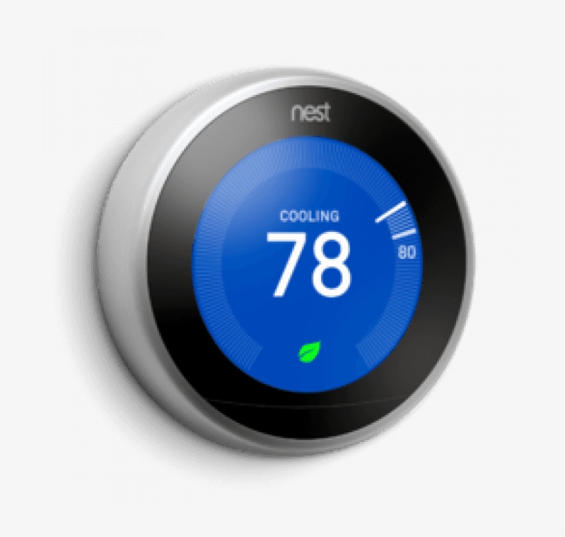 Nest Thermostat Transparent - Nest Learning Thermostat 3rd Generation Stainless, transparent png #7904471