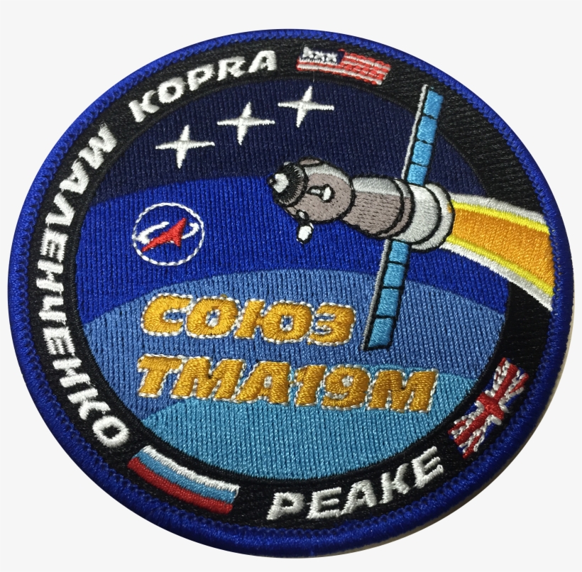 Soyuz Tma 19m Mission Patch Handmade Copy - Emblem, transparent png #7904528