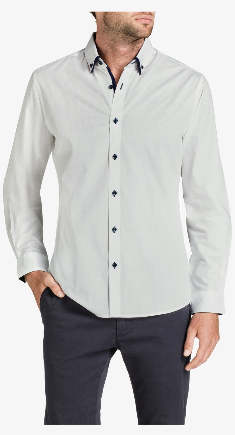 White Hail Spot Shirt - Formal Wear, transparent png #7904531