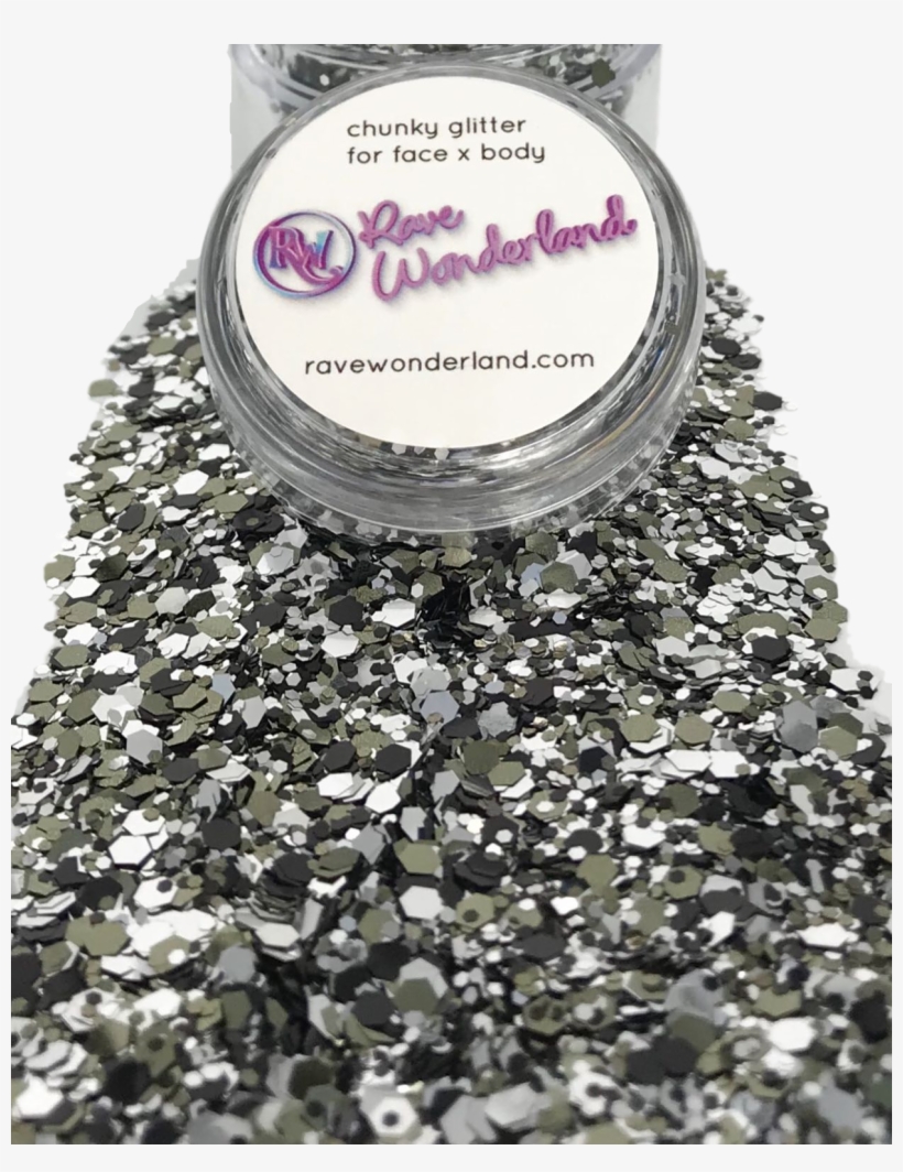 Dark Matter Black And Silver Body And Face Festival - Suikerboon, transparent png #7904691