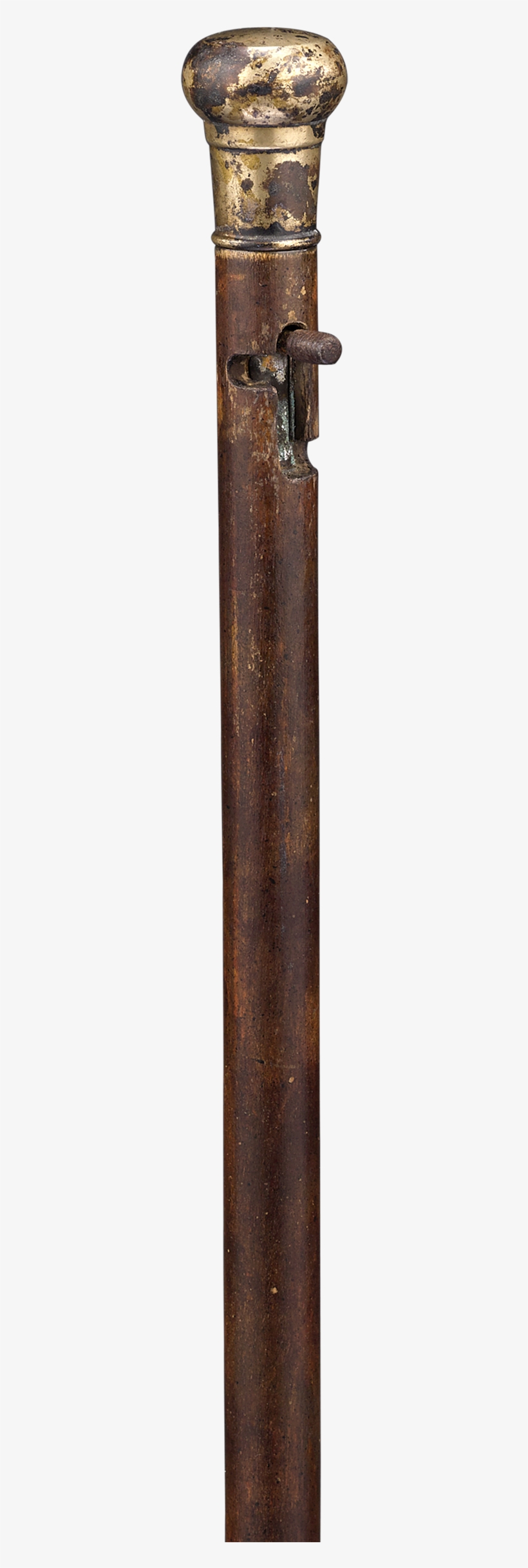 Flare Gun Walking Stick - Wood, transparent png #7904692
