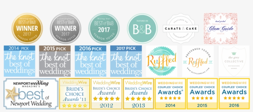 2017 01 23 Blueflash Badges Collage - Knot Best Of Weddings 2010, transparent png #7904697