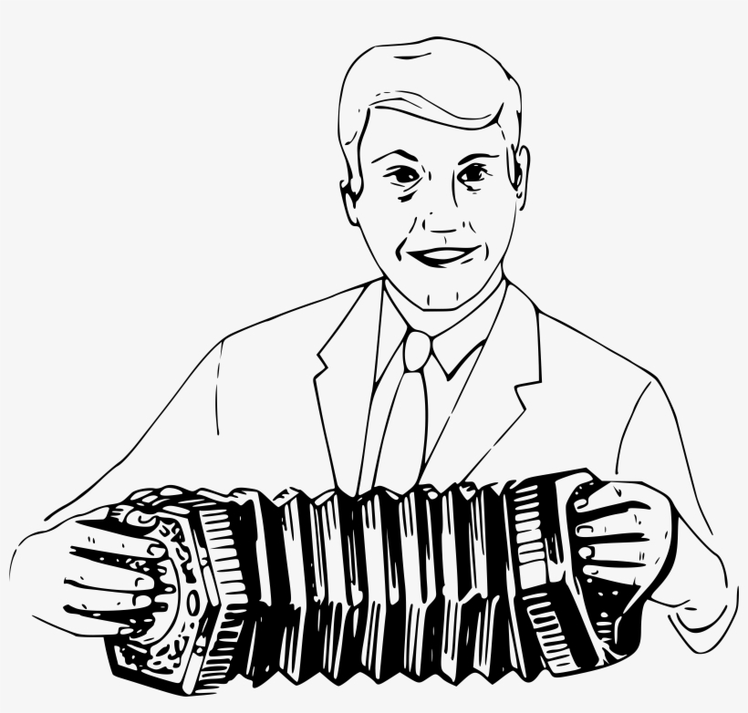 This Free Icons Png Design Of Man Playing Concertina, transparent png #7905686