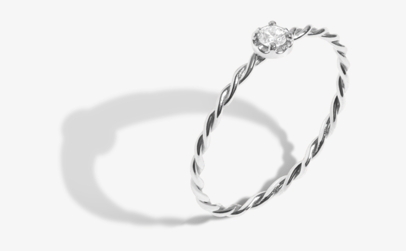 Midi Stackable Twist Diamond Ring - Engagement Ring, transparent png #7906158