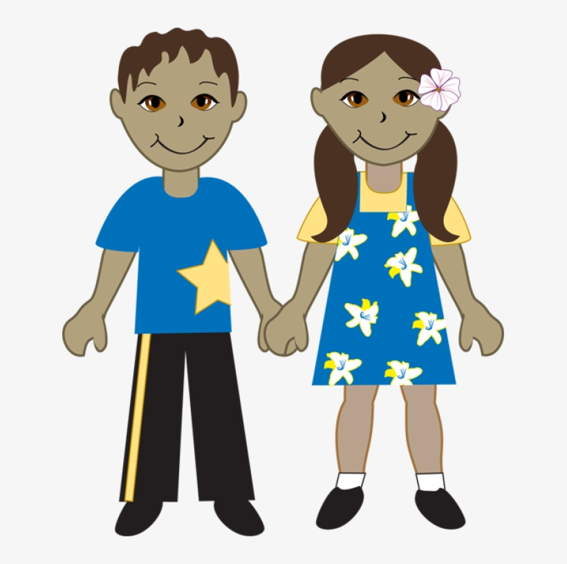 Transparent Hispanic Boy Clipart - Kids Holding Hands, transparent png #7906275