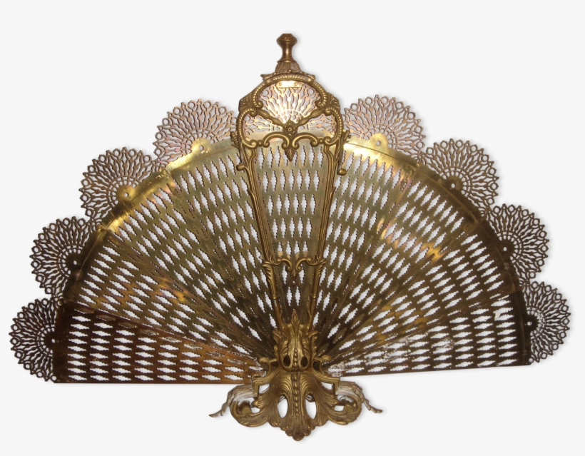 Firewall Brass Louis Xvi Model Peacock Tail - Fire Screen, transparent png #7908962