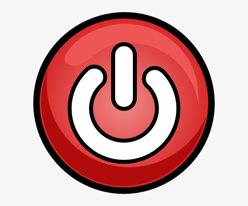 Power Button Red Png Clip Art, transparent png #7909478
