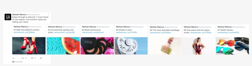 Neiman Marcus Twitter Carousel Ad - Graphic Design, transparent png #7910839