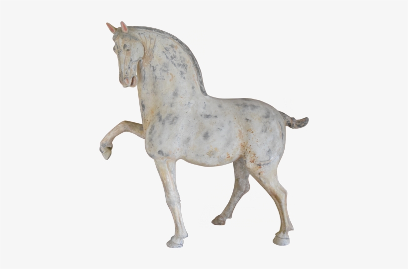 Antique Pottery Prancing Horse Side - Stallion, transparent png #7911445