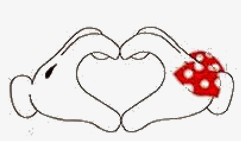 Mickey Hands Heart - Mickey And Minnie Heart Hands, transparent png #7911880