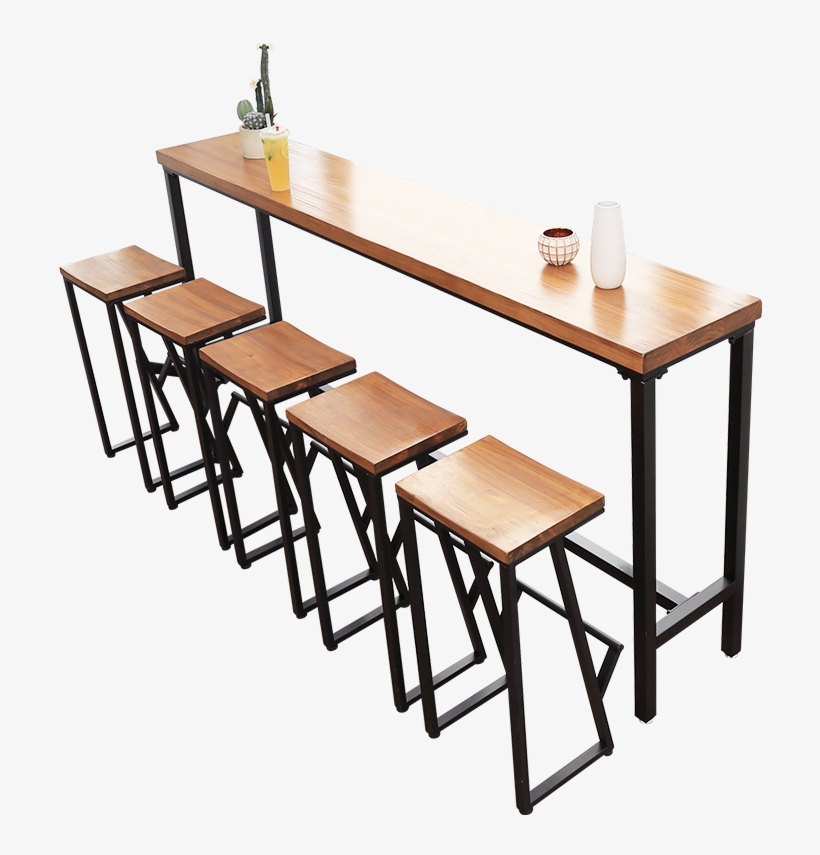 American Bar Table Solid Wood Bar Restaurant Bar Café - Kitchen & Dining Room Table, transparent png #7913709