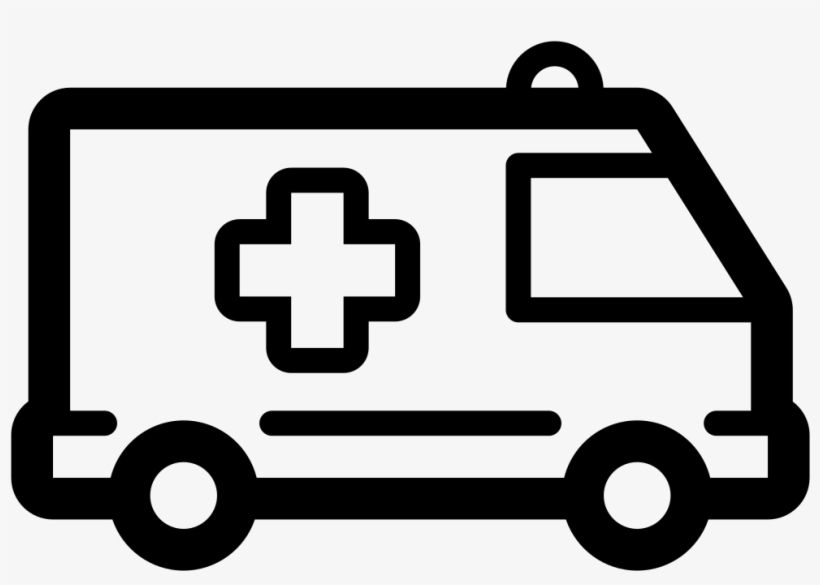 Ambulance - Gambar Hitam Putih Ambulans, transparent png #7913787
