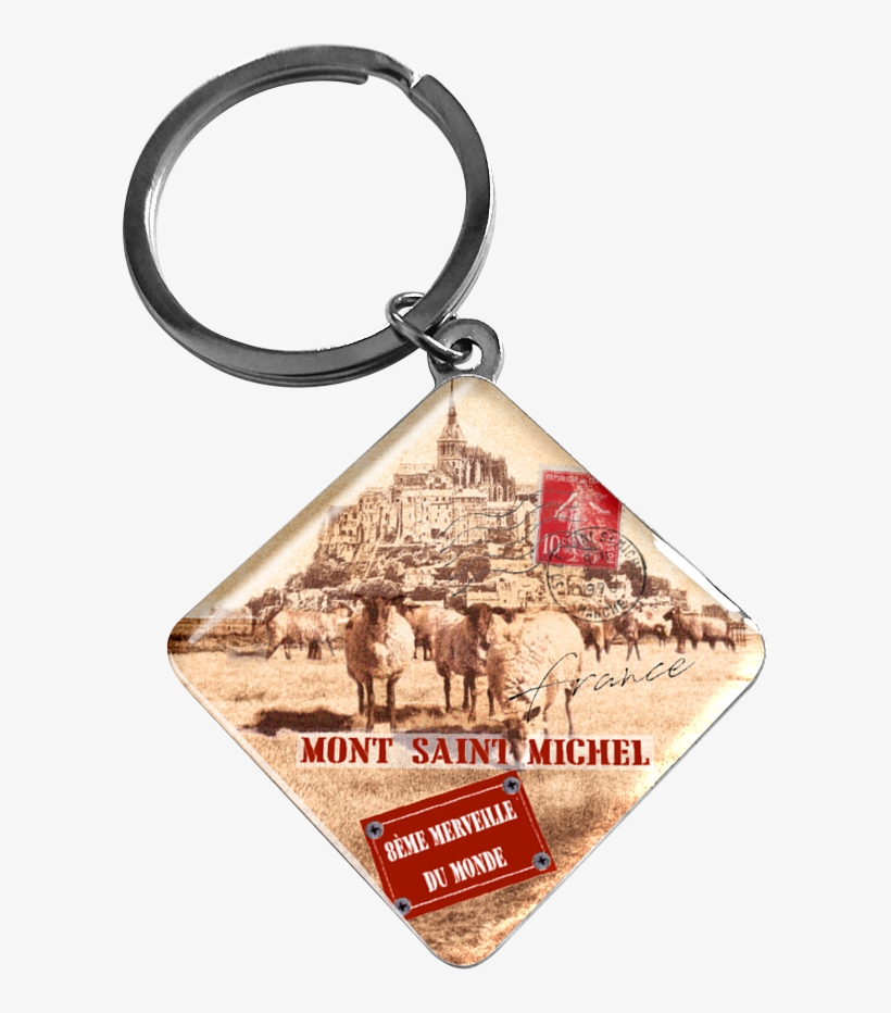 Lozenge Keychain - Porte Cle Mont Saint Michel, transparent png #7913797