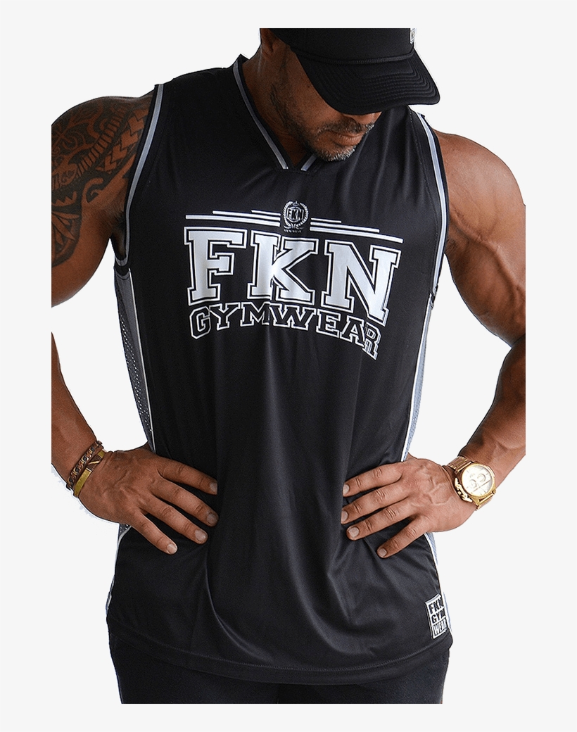 Men's Fkn Basketball Jersey Singlet In Black - Clothing, transparent png #7913841