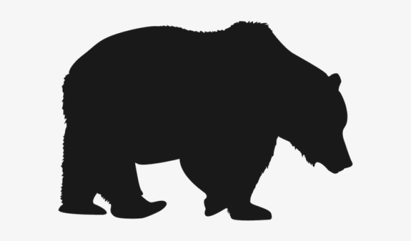Black Bear Clipart Vector - Polar Bear Silhouette Png, transparent png #7914303