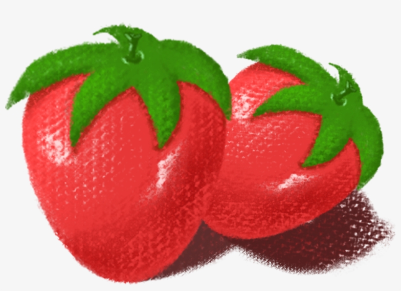 Strawberry Hand Drawn Cute Cartoon Png And Psd - Strawberry, transparent png #7914666