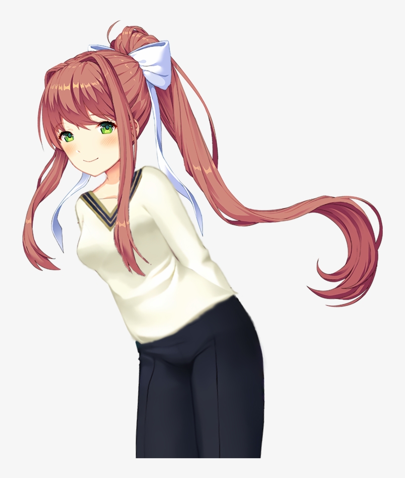 Edited Mediaa Sweater For Monika - Doki Doki Literature Club Fart, transparent png #7915057