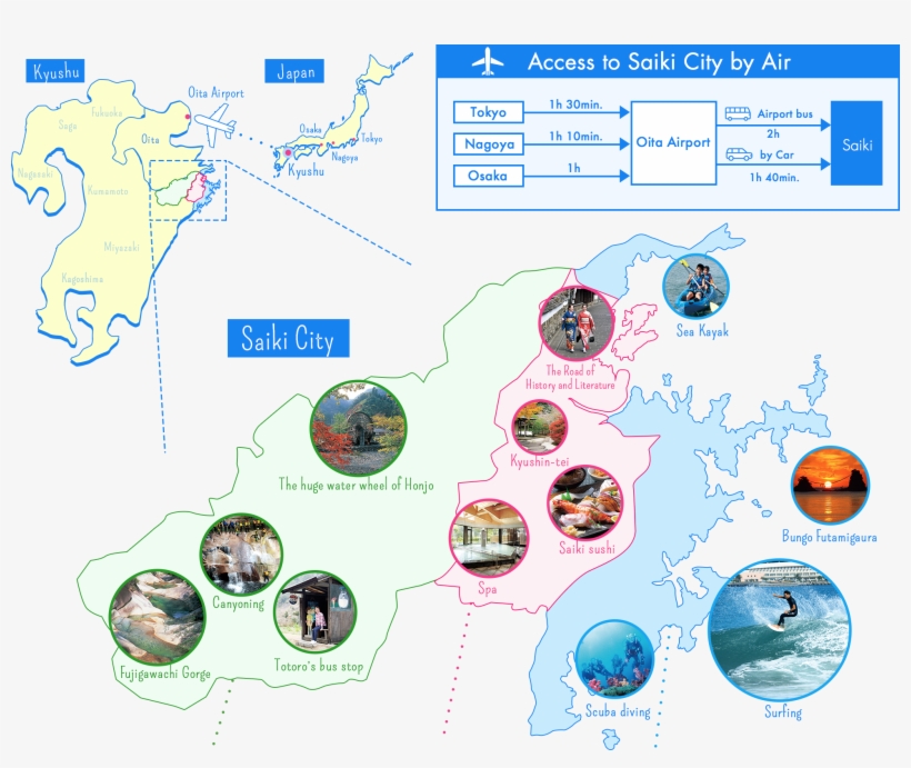 Saiki City Area Map - Map, transparent png #7915920
