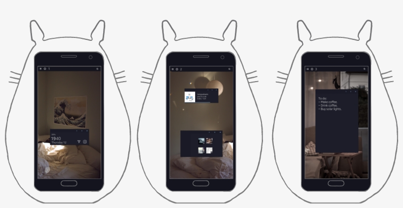 View Totoro Outline T , - Iphone, transparent png #7915955