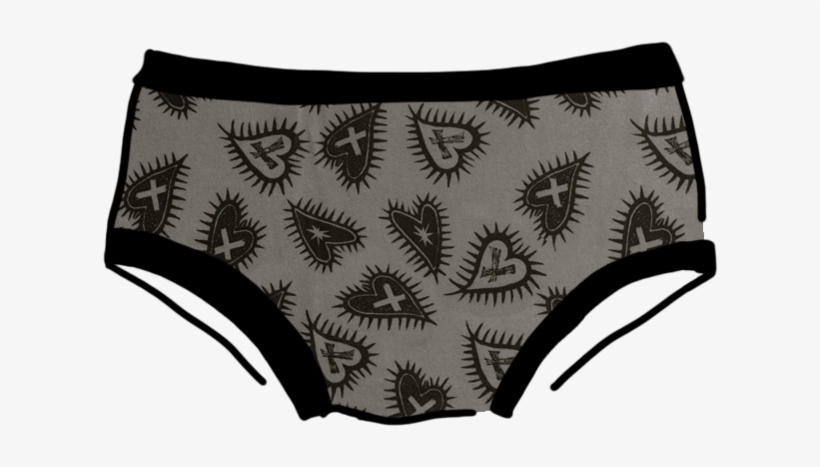 Womens Hipster Black Hearts - Panties, transparent png #7915956