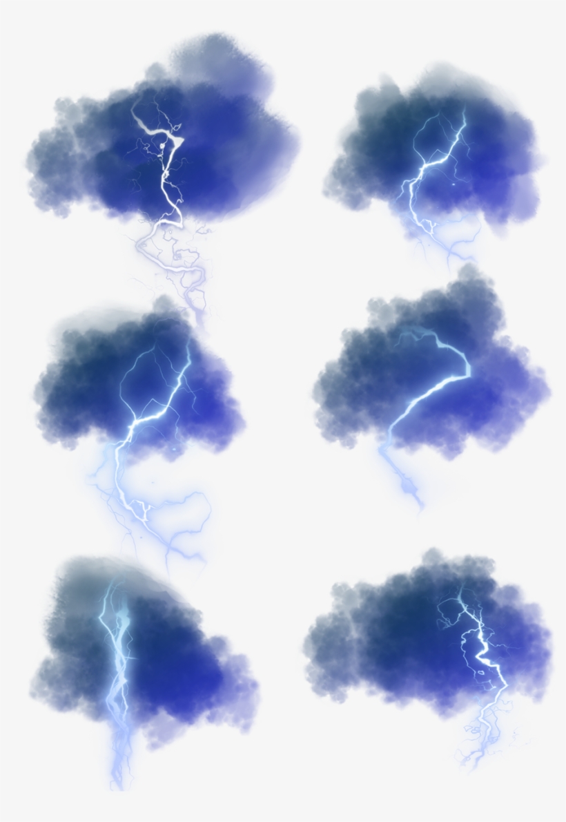 Blue Lightning Dark Glowing Png And Psd - Illustration, transparent png #7916172