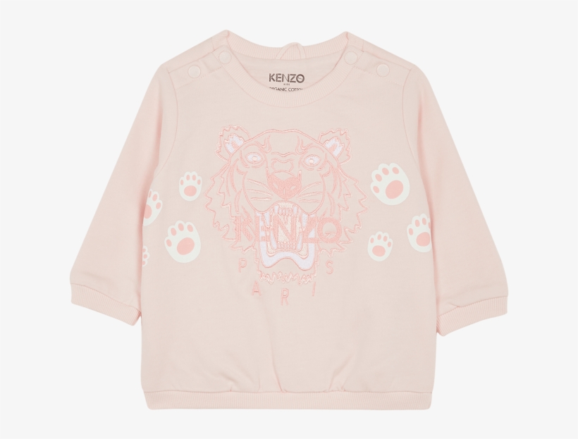 Pink Tiger Paw Sweatshirt - Long-sleeved T-shirt, transparent png #7916878