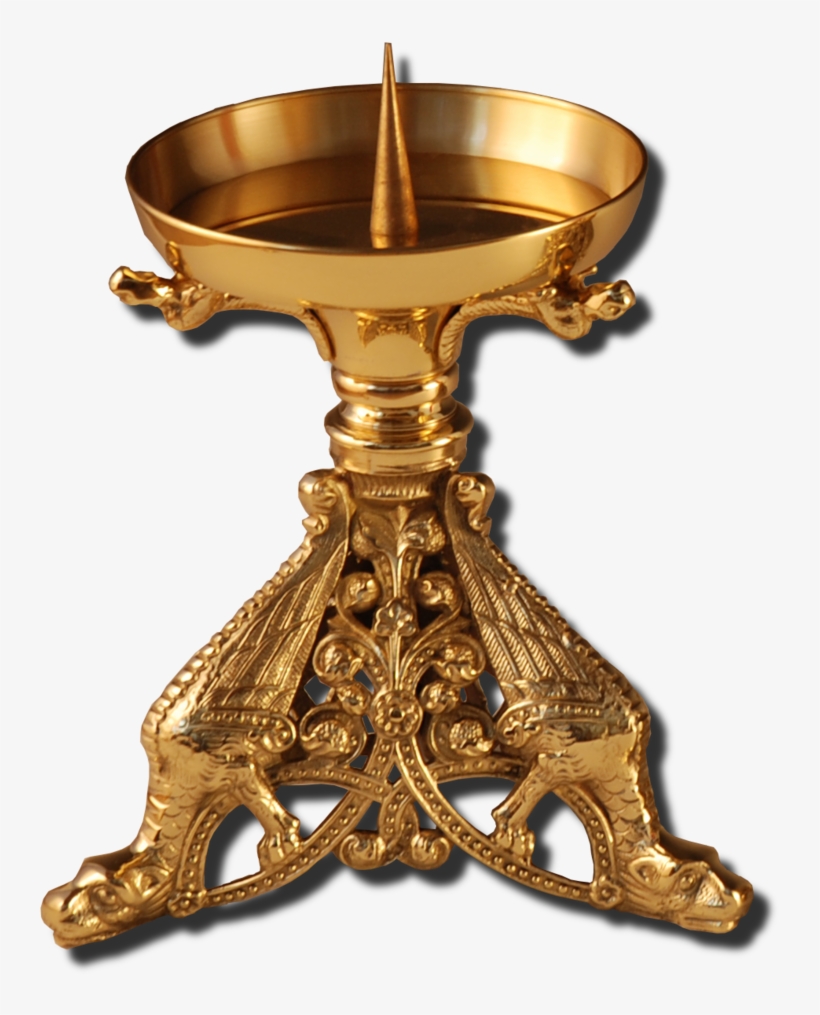 Altar Candlestick - Brass, transparent png #7917434