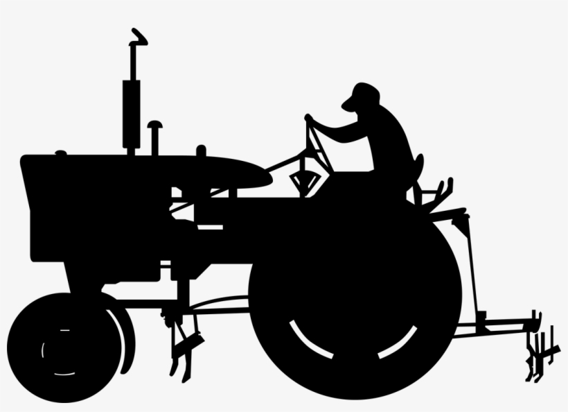 John Deere Tractor Agriculture Black And White Clip - Tractor Tochan Logo Png, transparent png #7917877
