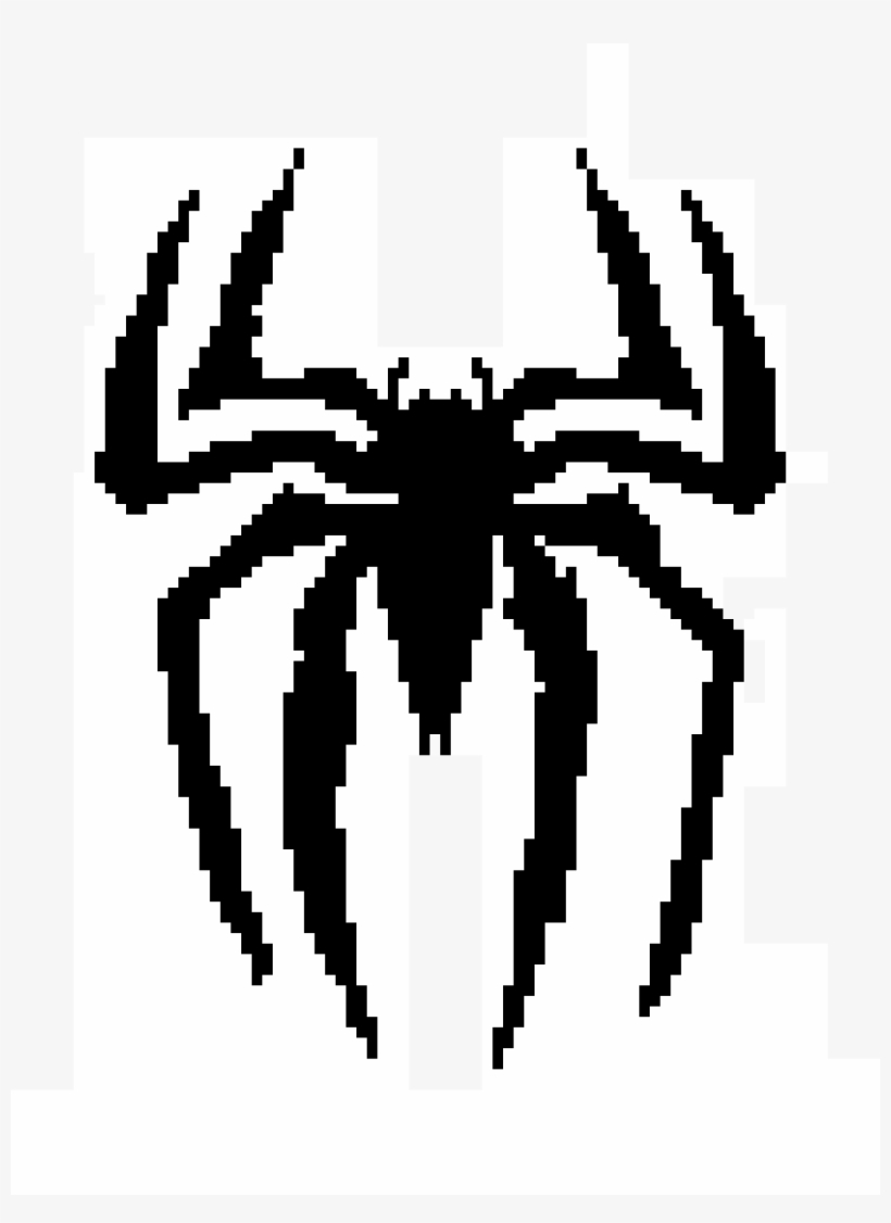 Spiderman Logo - Spiderman Symbol Pixel Art, transparent png #7918087