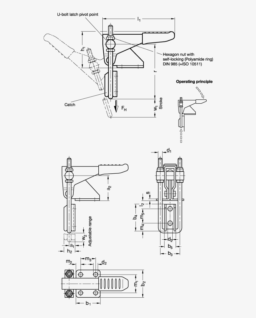 Zoom Stainless Steel Vertical Latch Type Toggle Clamps - Steel, transparent png #7918139