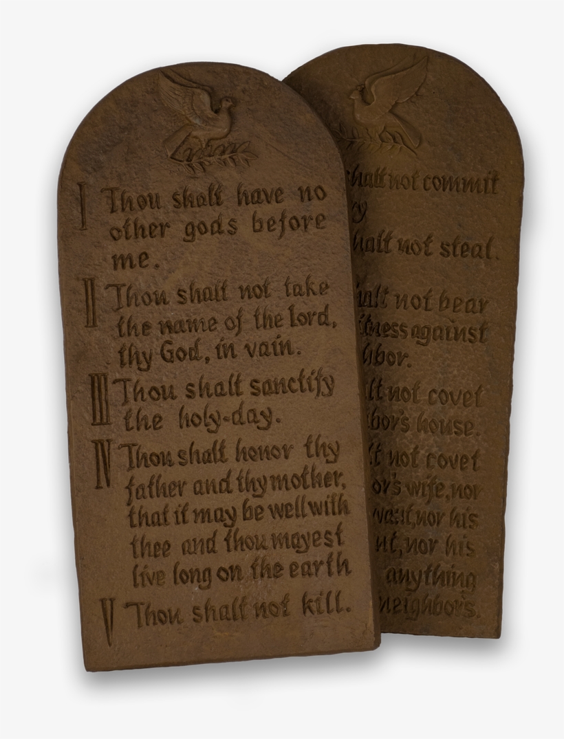 Resin Plaques Of The Ten Commandments - Headstone, transparent png #7918280