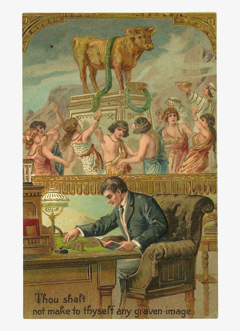 Embossed Pfb Ten Commandment Postcard - Painting, transparent png #7918441