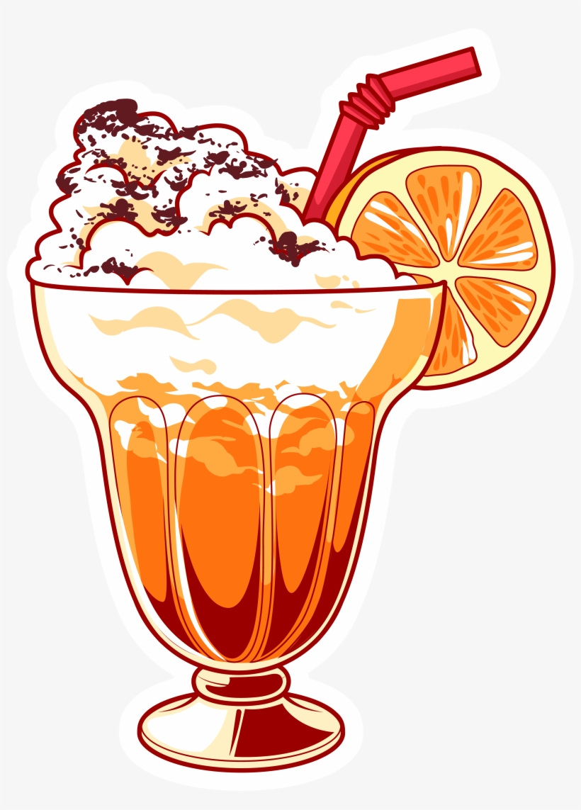Smoothie Cocktail Orange Delicious Sand - Milk Shake Vetor, transparent png #7919185