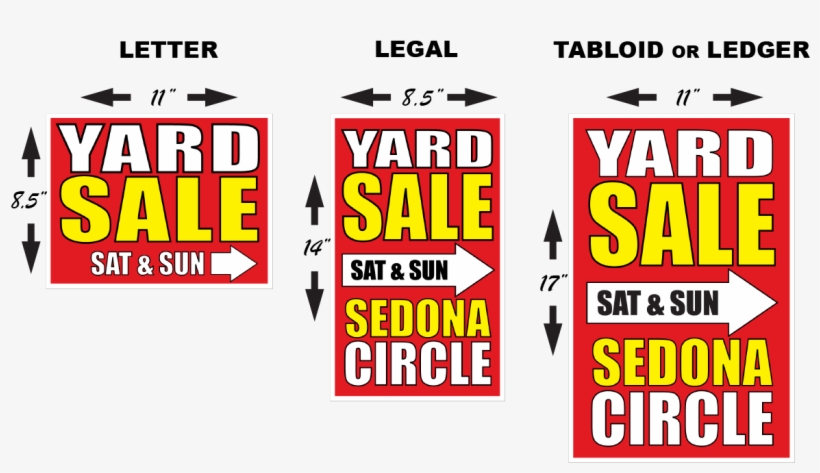 What Size Yard Sale Sign - Poster, transparent png #7919999