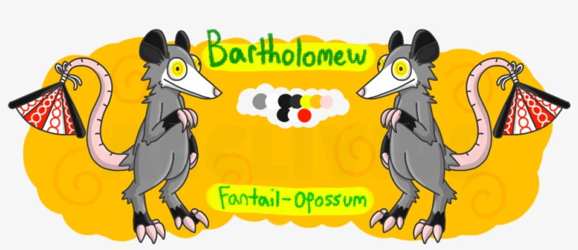 Bartholomew The Fantail Opossum By Acclivius - Cartoon, transparent png #7920183