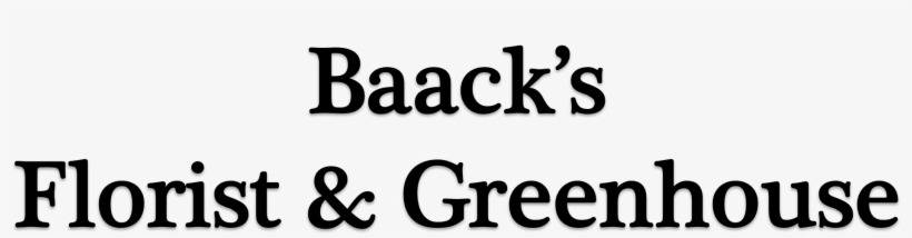 Baack's Florist & Greenhouse - Black-and-white, transparent png #7920617
