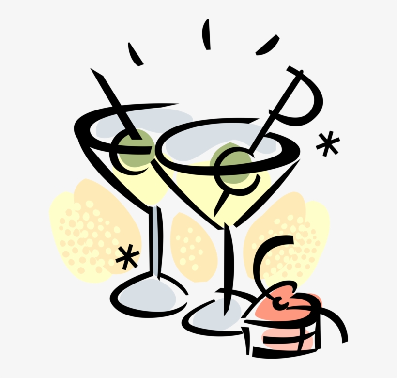 Vector Illustration Of Alcohol Beverage Martini Cocktails, transparent png #7921047