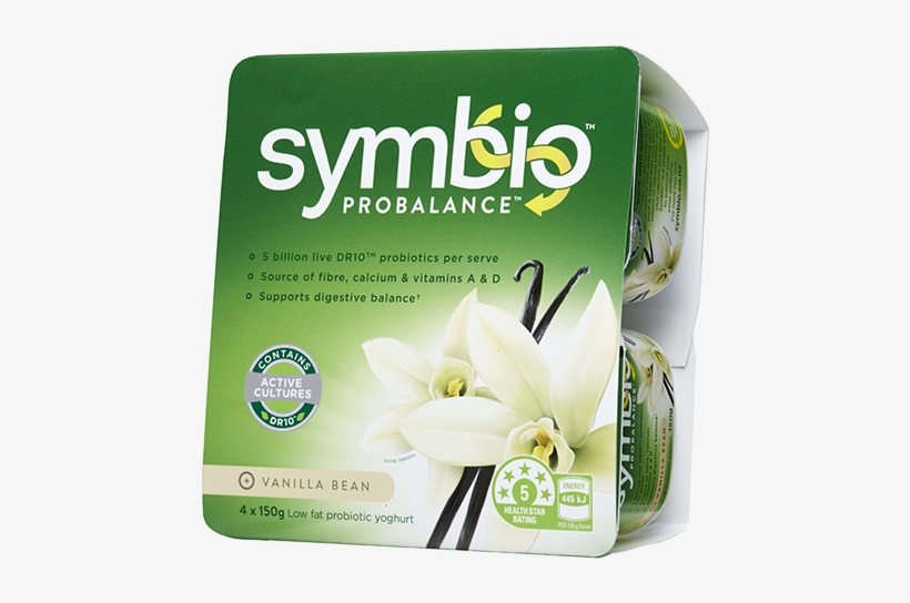 Symbio Probalance Vanilla Yoghurt 4 X 150g - Yogurt, transparent png #7921243