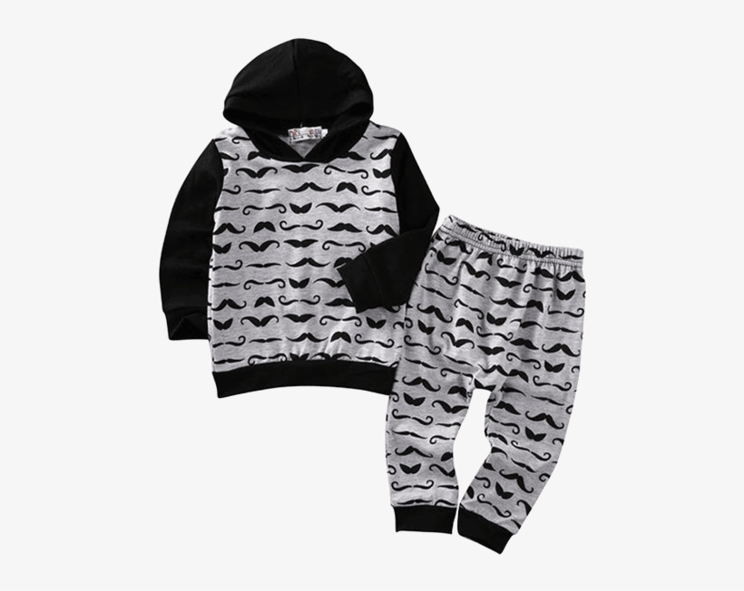 Petite Bello Clothing Set 18-24 Months Mustache Clothing - Hoodie, transparent png #7921364
