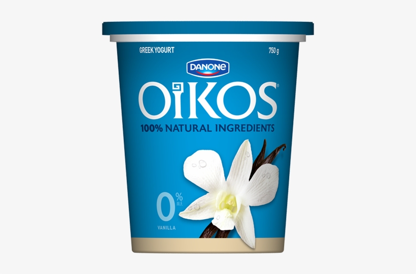 750 G - Oikos 2 Plain Greek Yogurt, transparent png #7921587
