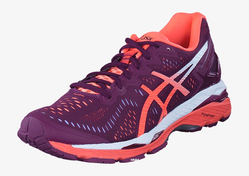 Asics Gel Kayano 23 Dark Purple/flash Coral/white 59072-04 - Kjøp Asics Gel Kayano, transparent png #7922713